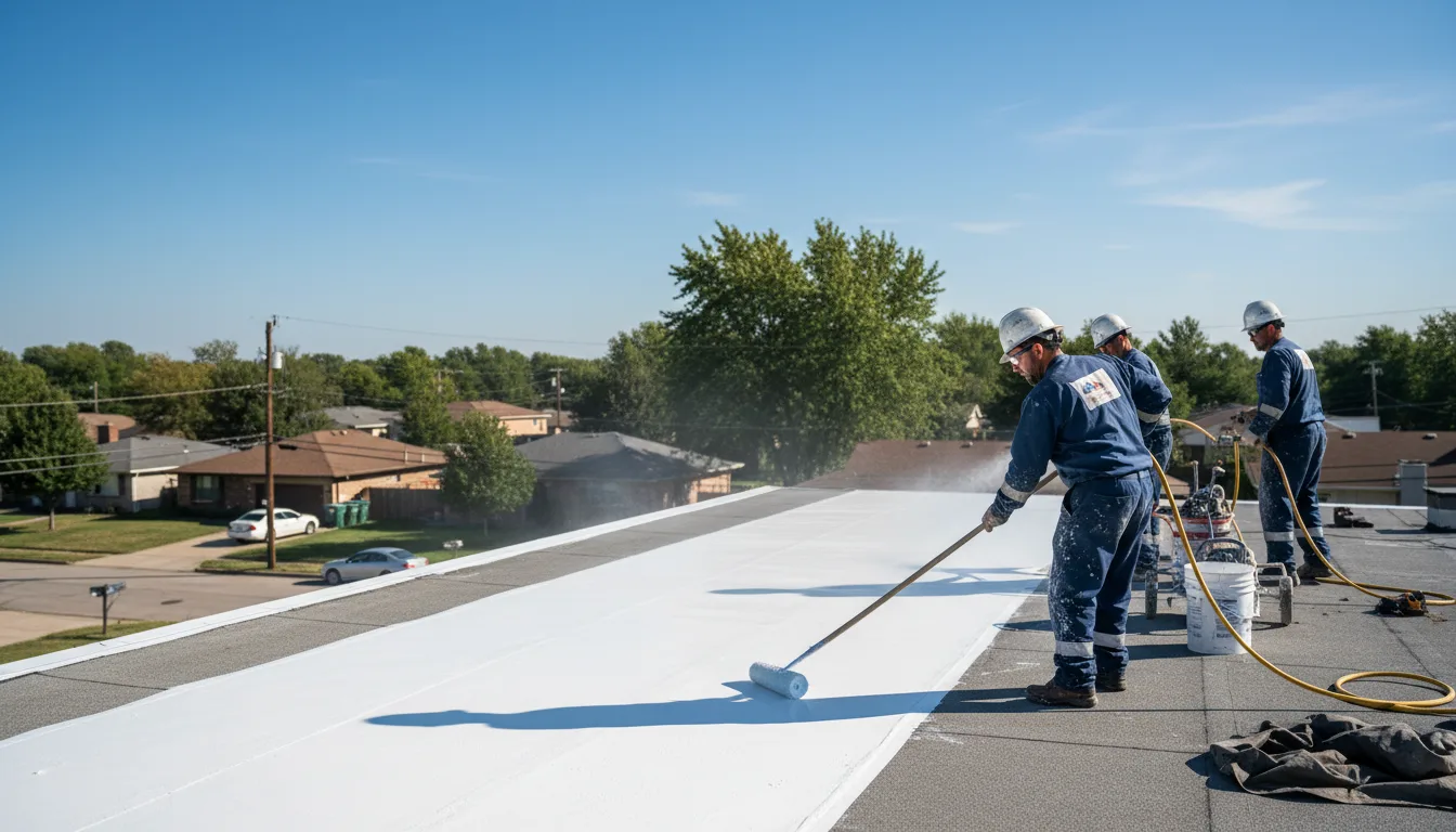 Commercial roof coating in Westville, IL near me